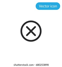 Cancel vector icon, illustration symbol