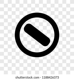 Cancel vector icon isolated on transparent background, Cancel transparency logo concept