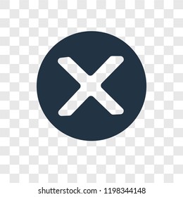 Cancel vector icon isolated on transparent background, Cancel transparency logo concept
