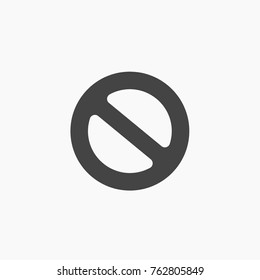 Cancel vector icon on trendy light grey background,