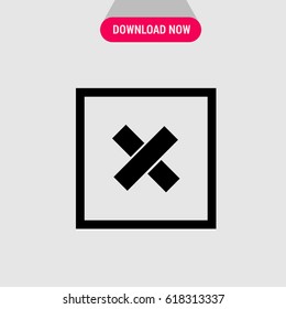 Cancel Vector Icon, The outlined symbol of cancellation. Simple, modern flat vector illustration for mobile app, website or desktop app   
