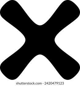 cancel vector icon - simple round curve