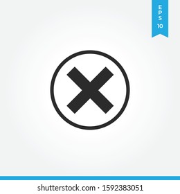 Cancel vector icon, simple sign for web site and mobile app.