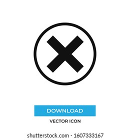 Cancel vector icon, simple sign for web site and mobile app.