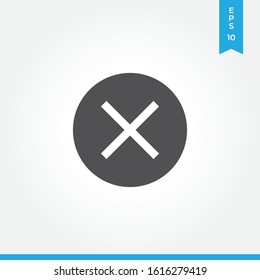 Cancel vector icon, simple sign for web site and mobile app.