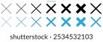 Cancel Vector Icon. x or deny line art vector icon for apps and websites. close icon, vector illustration. 