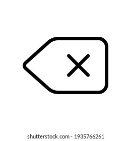 Cancel Vector Icon. x or deny line art vector icon for apps and websites. cancel icon,vector illustration. Flat design style. vector cancel icon illustration isolated on White background