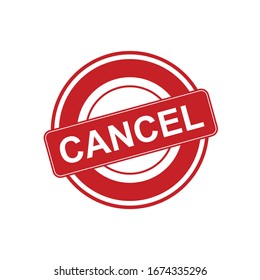 Cancel vector illustration, isolated in white background