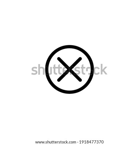 Cancel vector illustration logo template for many purpose. Isolated on white background.