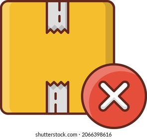 cancel Vector illustration on a transparent background. Premium quality symbols.Vector line flat color icon for concept and graphic design.