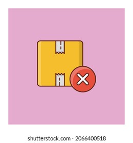 cancel Vector illustration on a transparent background. Premium quality symbols.Vector line flat color icon for concept and graphic design.