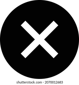 cancelar la ilustración del vector en un fondo transparente. Símbolos de calidad premium. Icono vector glifos para concepto y diseño gráfico.