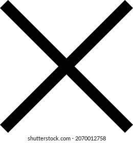 cancelar la ilustración del vector en un fondo transparente. Símbolos de calidad premium. Icono vectorial de trazo para el concepto y diseño gráfico.