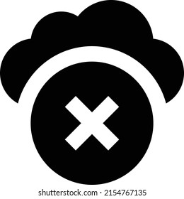 cancel Vector illustration on a transparent background.Premium quality symbols.Glyphs vector icon for concept and graphic design.