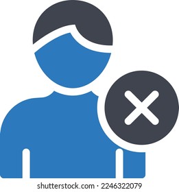 Stornieren Sie Vektorgrafik auf transparentem Hintergrund. Hochwertige Symbole. Glyphen Vektorsymbole für Konzept und Grafikdesign. 
