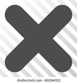 Cancel vector pictogram. Illustration style is a flat iconic gray symbol on a transparent background.