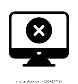 cancel vector thin line icon 