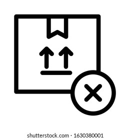 cancel vector thin line icon 