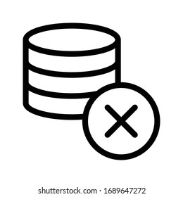 cancel vector thin line icon 