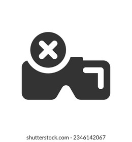Cancel VR icon, Vector Graphics
