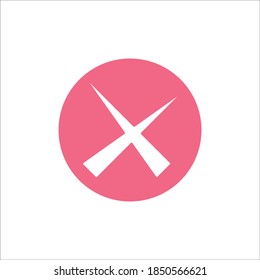 Canceled Flat Icon Vector Logo Template Illustration