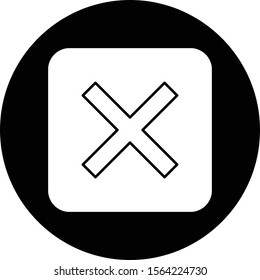  Canceled icon isolated on background
 
