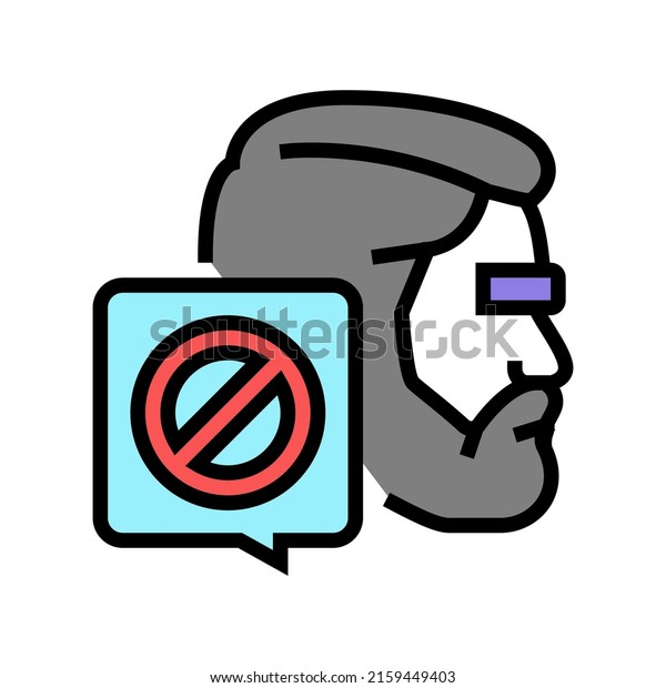canceled male person color icon\
vector. canceled male person sign. isolated symbol\
illustration