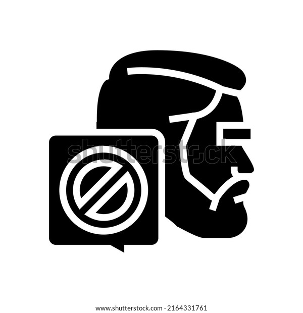canceled male person\
glyph icon vector. canceled male person sign. isolated contour\
symbol black\
illustration
