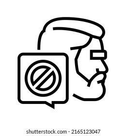 canceled male person line icon vector. canceled male person sign. isolated contour symbol black illustration