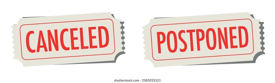 Canceled and Postponed on Ticket