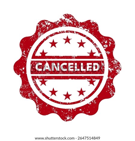 canceled – red round rubber stamp – vector illustration