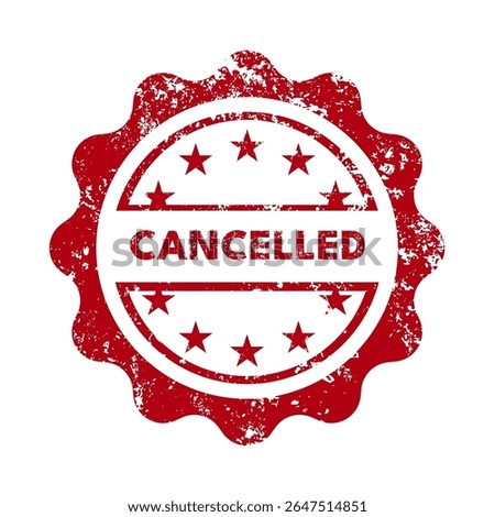 canceled – red round rubber stamp – vector illustration