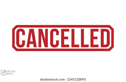 Canceled rubber stamp vector illustration on white background. Canceled rubber stamp