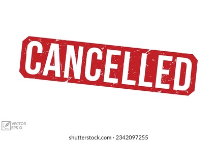 Canceled rubber stamp vector illustration on white background. Canceled rubber stamp