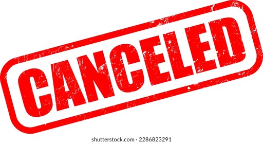 canceled textsign stamp illustration design background vector