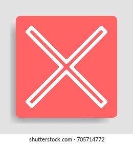 Cancellation cross icon.