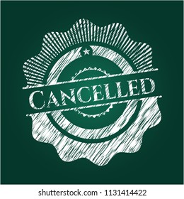 Cancelled chalk emblem