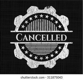 Cancelled chalkboard emblem