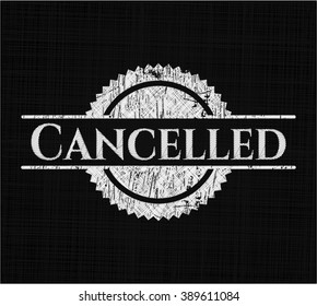Cancelled chalkboard emblem