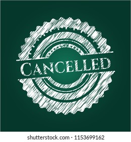 Cancelled with chalkboard texture
