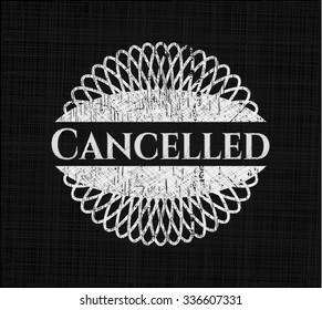 Cancelled with chalkboard texture