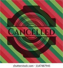Cancelled christmas emblem.