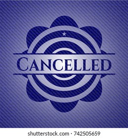 Cancelled with denim texture