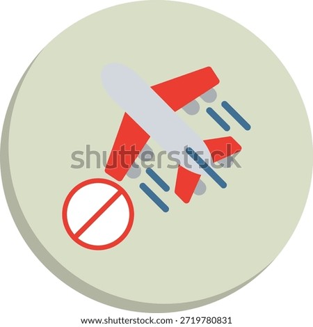 Cancelled Flat Circle Style Icon
