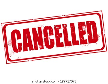 Cancelled Stamp Cancelled Square Grunge Sign Stock Vector (Royalty Free ...