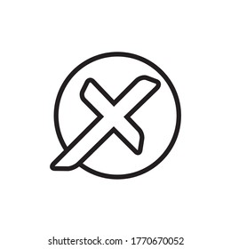 Vektor-Vektorvorlage für das Symbol abgebrochen