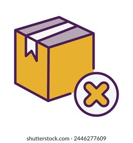Cancelled icon editable stock vector illustration