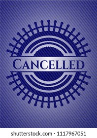 Cancelled with jean texture