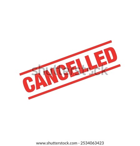 Cancelled Letter Rubber Stamp Template