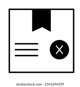 Cancelled parcel Vector Icon which can easily modify

